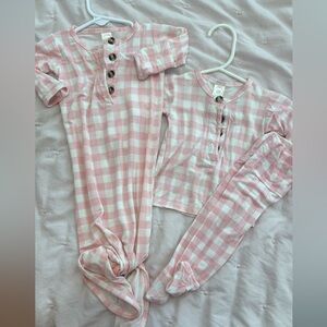 Lou Lou Newborn knot gown and set